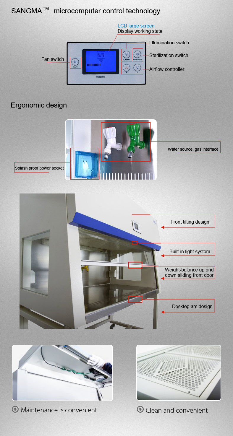 Gabinete de flujo laminar JH2 (persona doble)