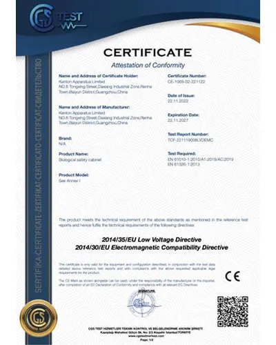 attestation of confomity