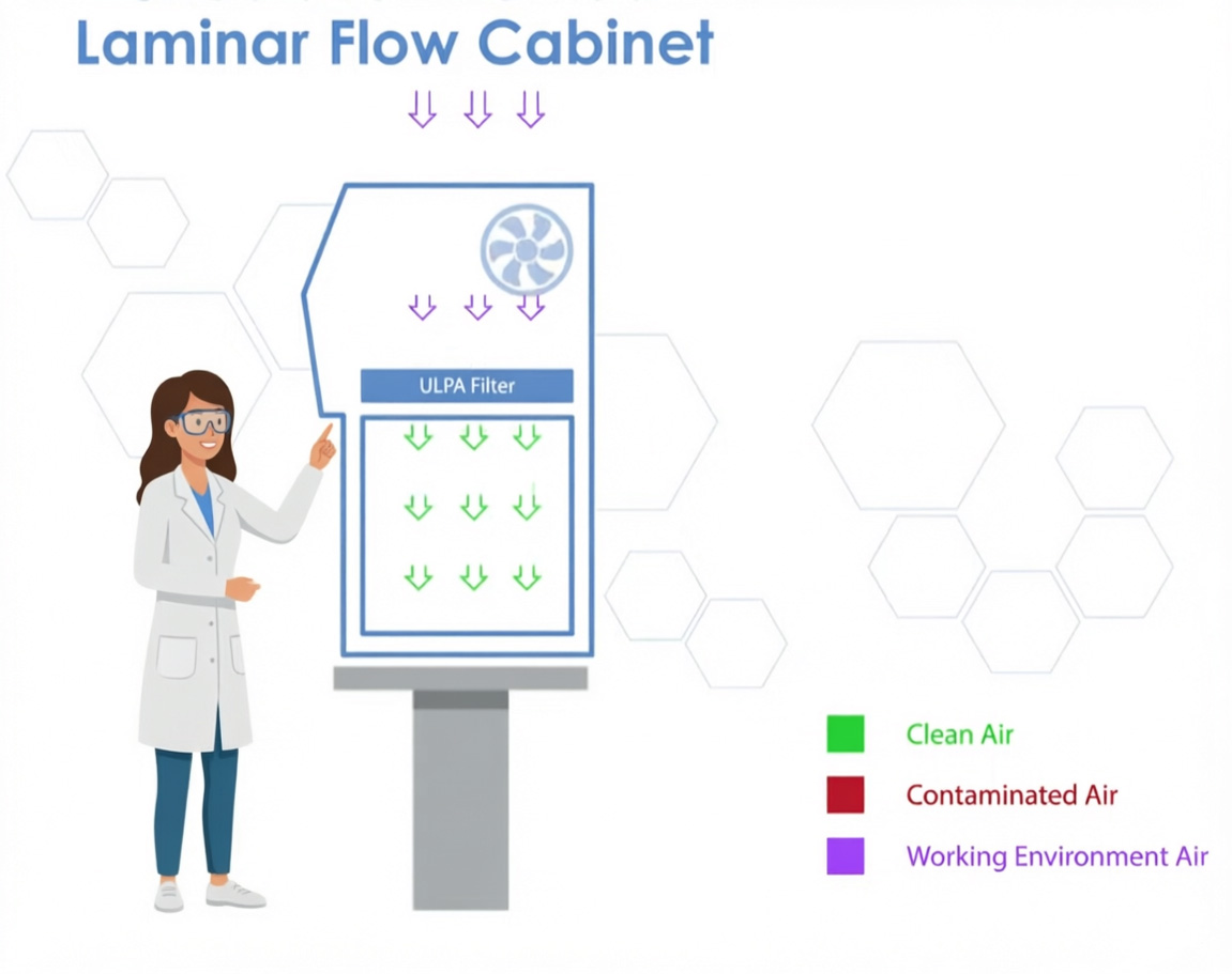 laminar flow cabinet working principal